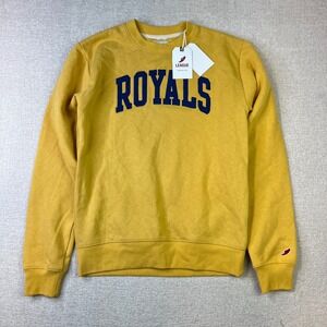 League 91 Royals Graphic Crewneck Sweatshirt Gold Yellow Mens Small NWT